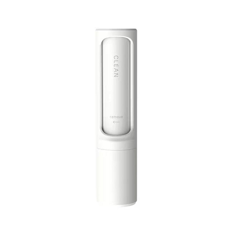 Fresh Sweep reusable pet hair brush in white, shown closed against a white background